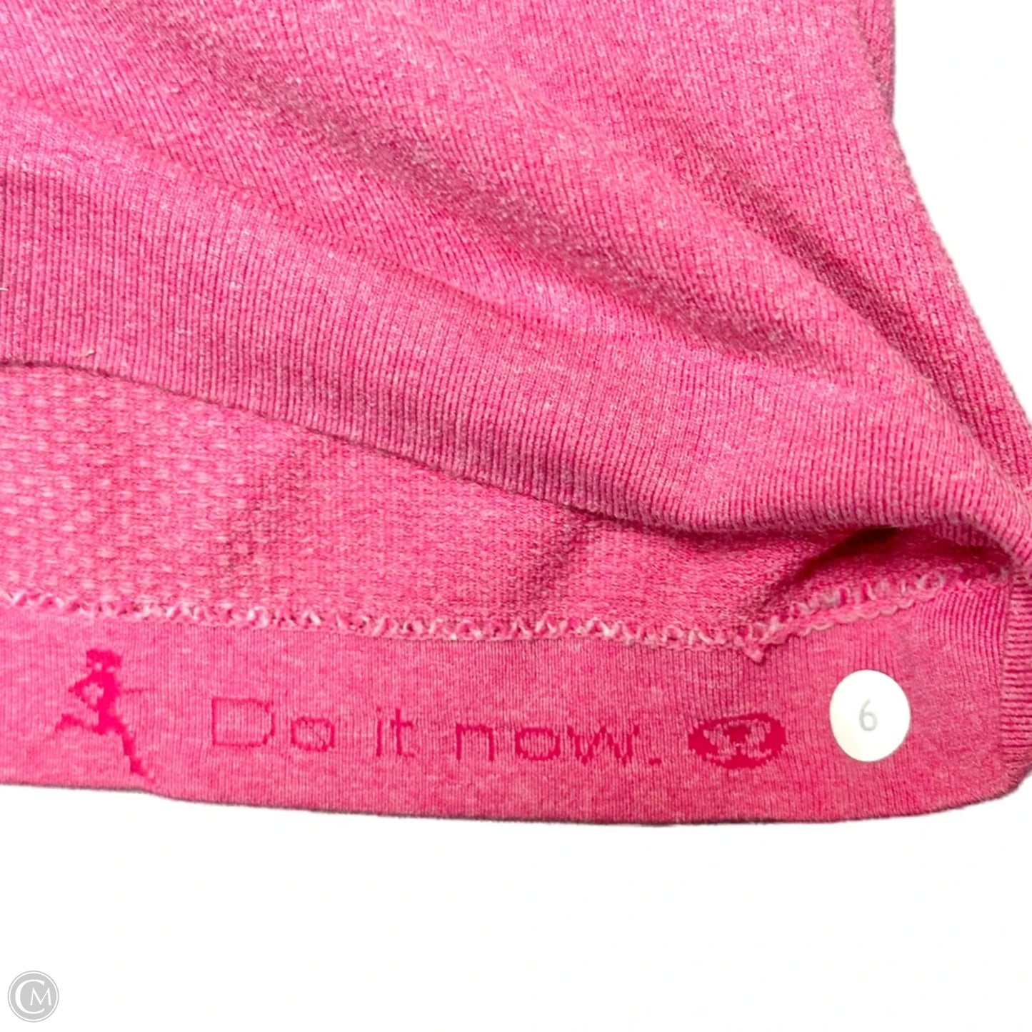 Athletic Top Short Sleeve By Lululemon In Pink, Size: S
