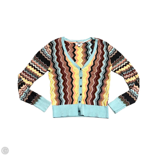 Sweater Cardigan By Missoni In Blue & Orange, Size: S