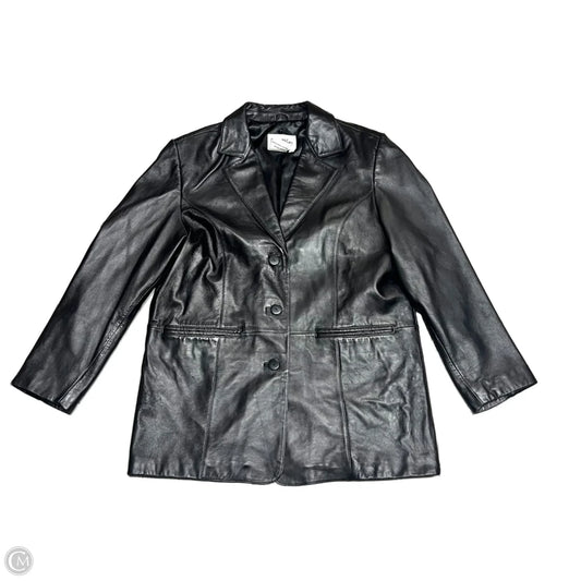 Jacket Leather By Pamela Mccoy In Black, Size: L