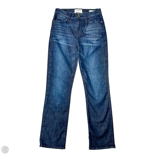 Jeans Straight By Frame In Blue Denim, Size: 2