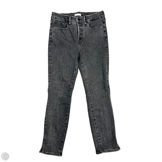 Jeans Skinny By Good American In Black Denim, Size: 8