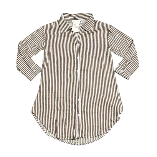 Dress Casual Short By Salty Lemon In Brown & Cream, Size: S