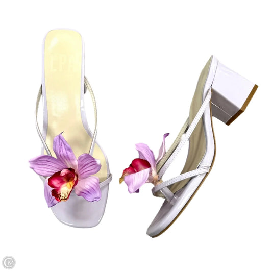 Sandals Heels Block By LPA In Purple, Size: 7