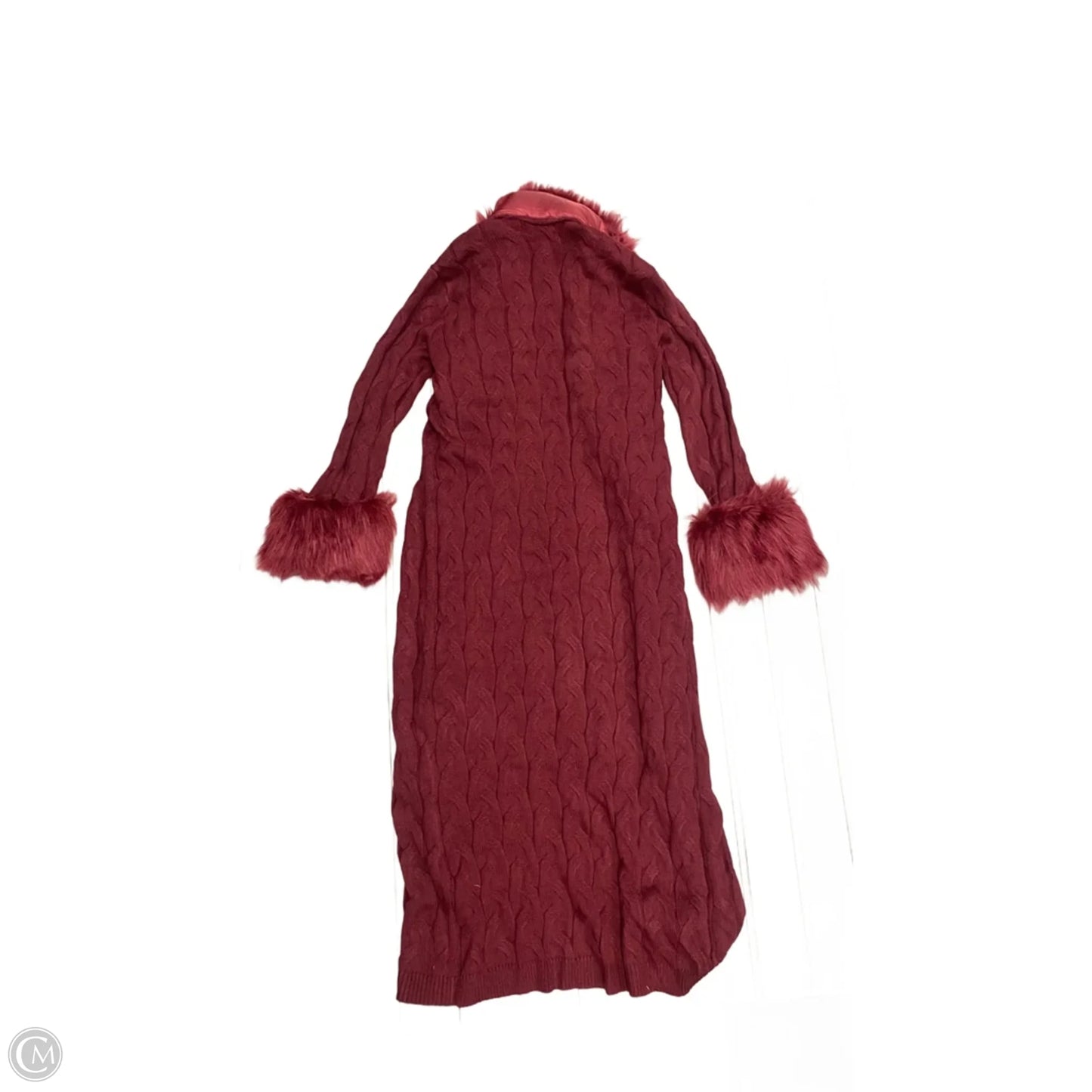 Sweater Cardigan By Fashion Nova In Red, Size: L