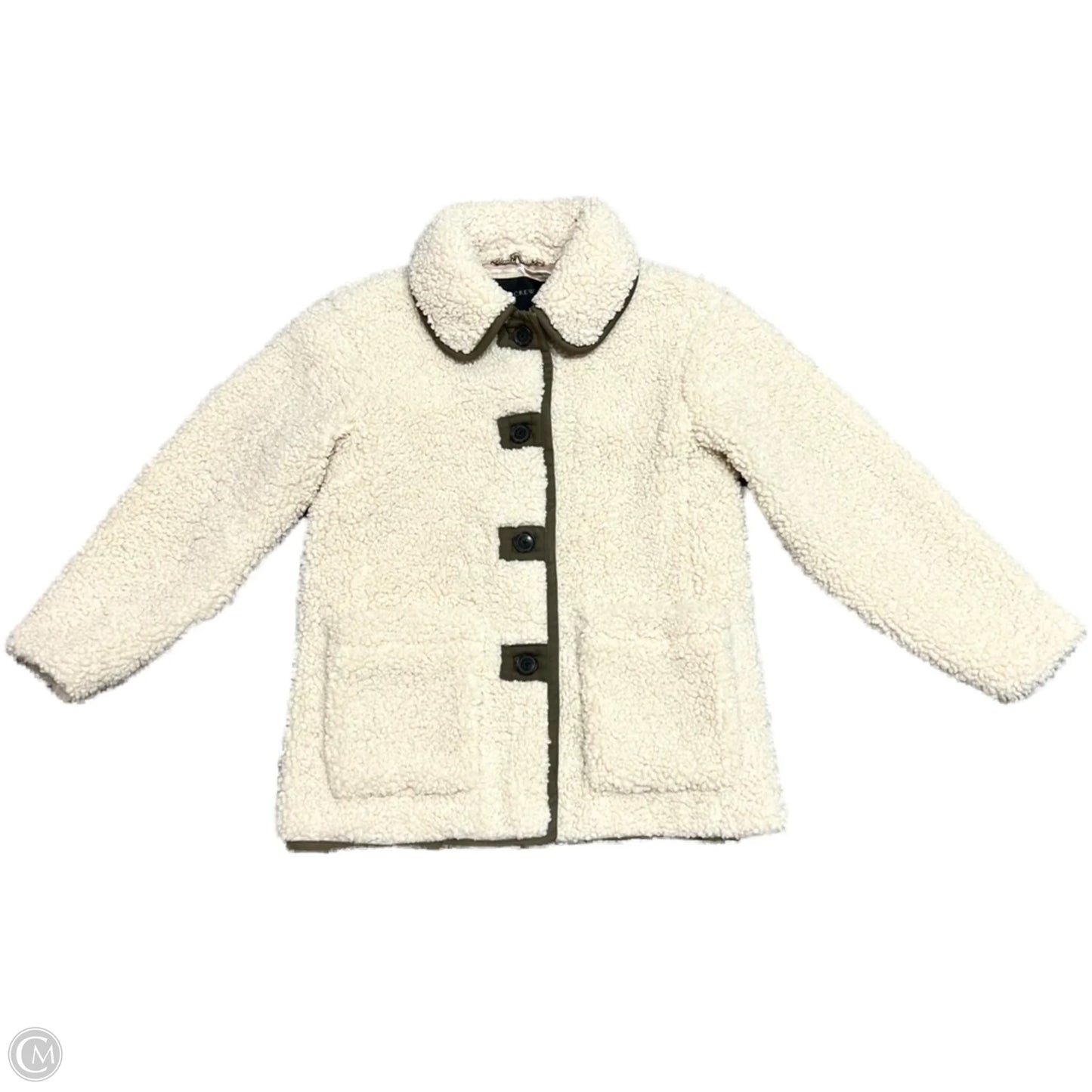 Jacket Faux Fur & Sherpa By J. Crew In Brown & Cream, Size: Xs