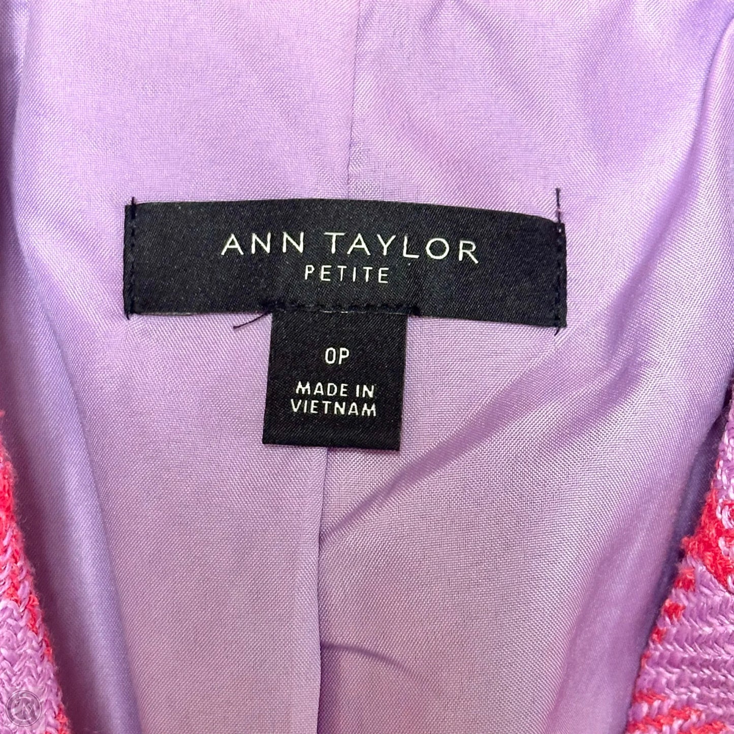 Blazer By Ann Taylor In Purple & Red, Size: Xs