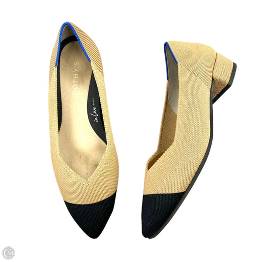 Shoes Heels Block By Rothys In Black & Tan, Size: 7
