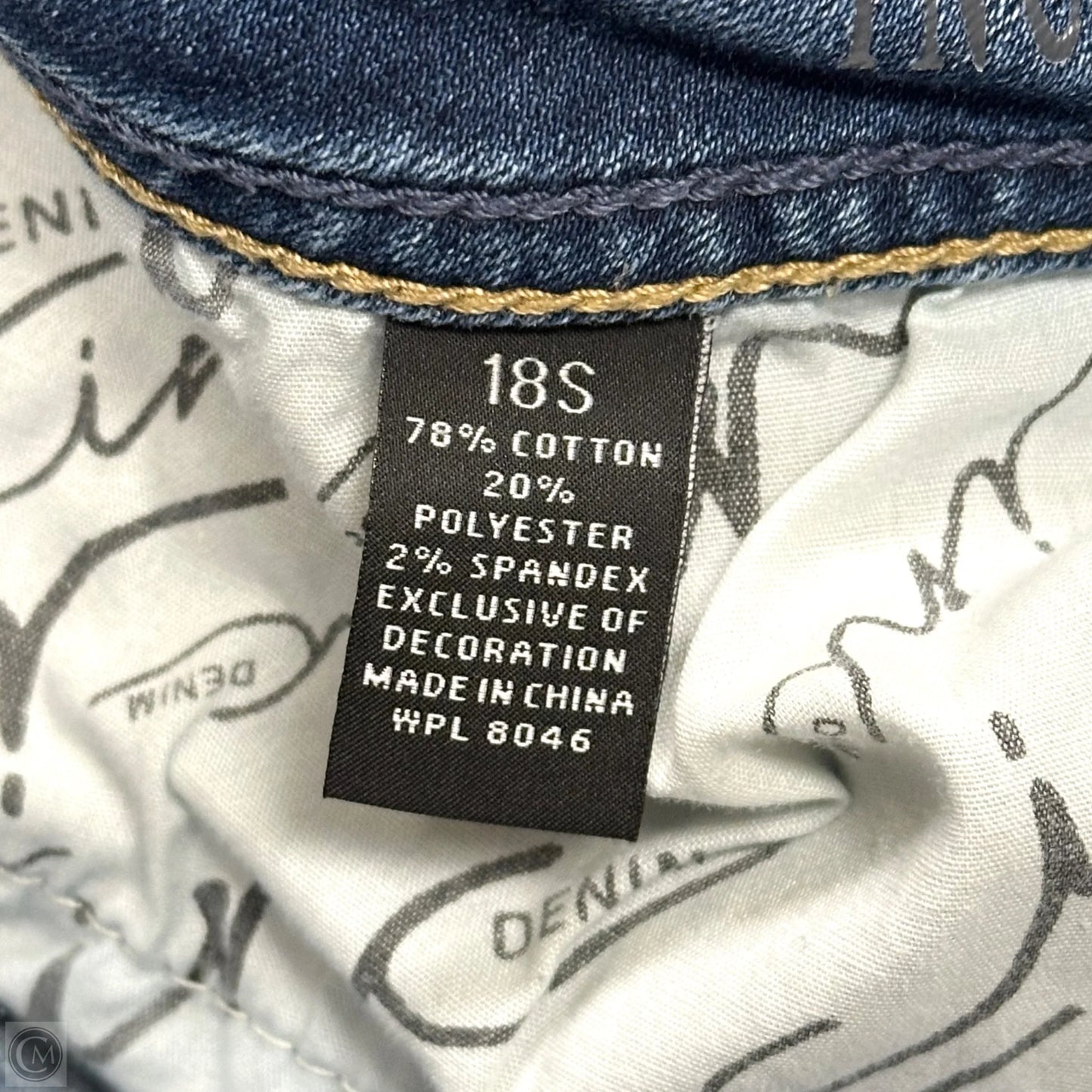 Jeans Boot Cut By Inc In Blue Denim, Size: 18