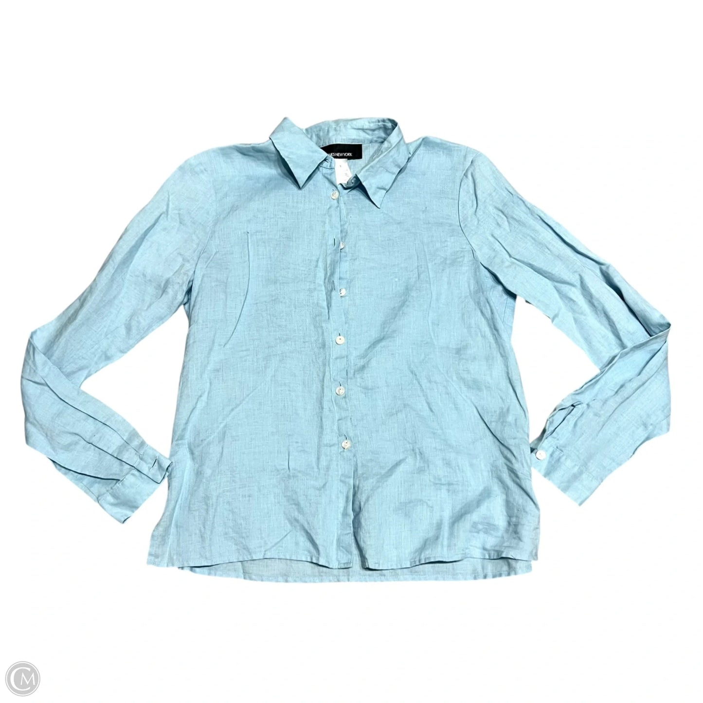 Top Long Sleeve By Jones New York In Blue, Size: S