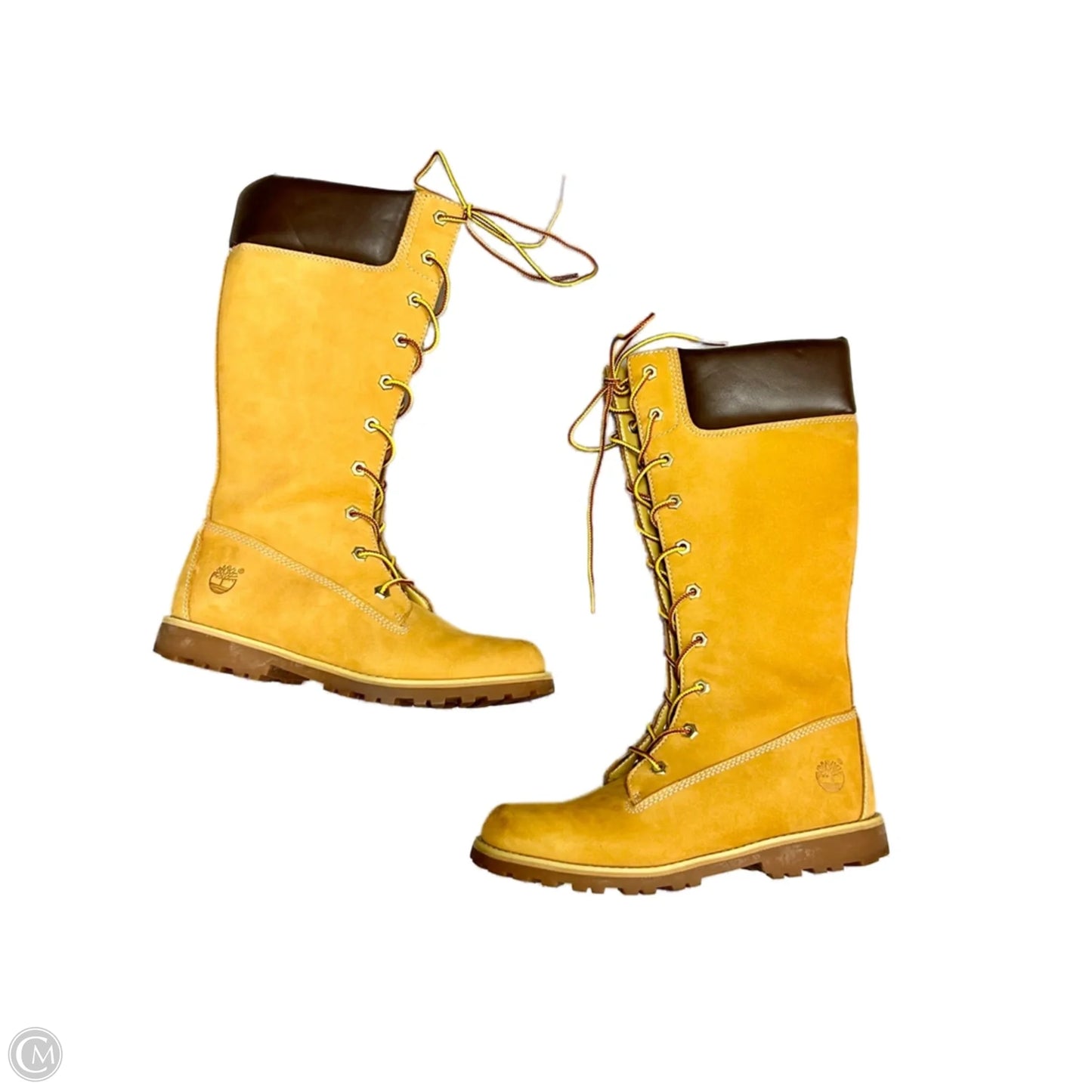 Boots Knee Heels By Timberland In Tan, Size: 5