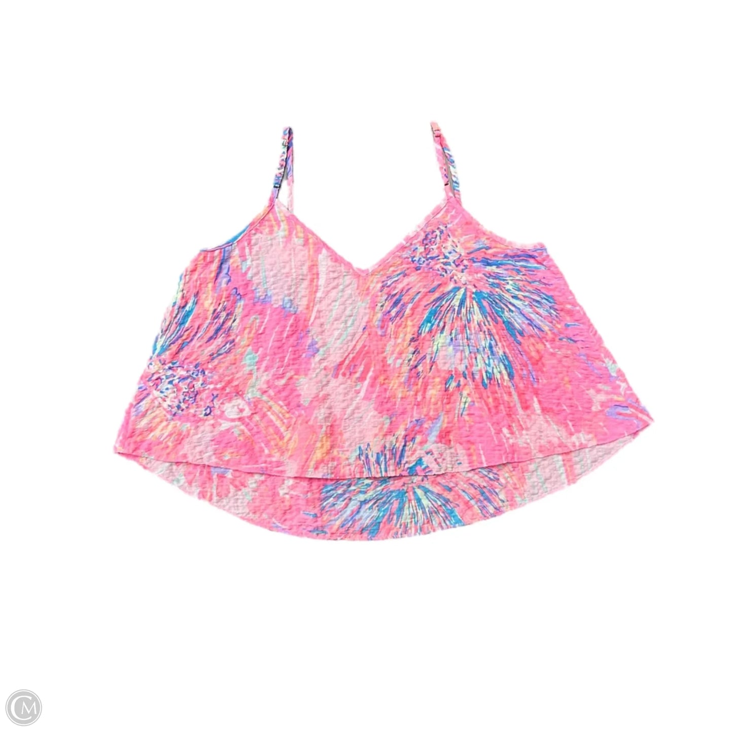 Top Sleeveless Designer By Lilly Pulitzer In Blue & Pink, Size: S