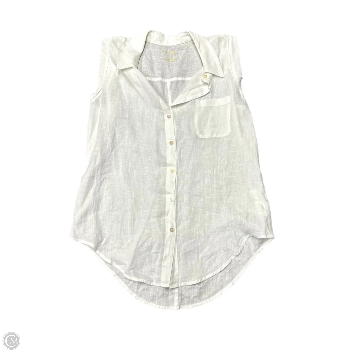 Top Sleeveless Designer By Lilly Pulitzer In White, Size: S