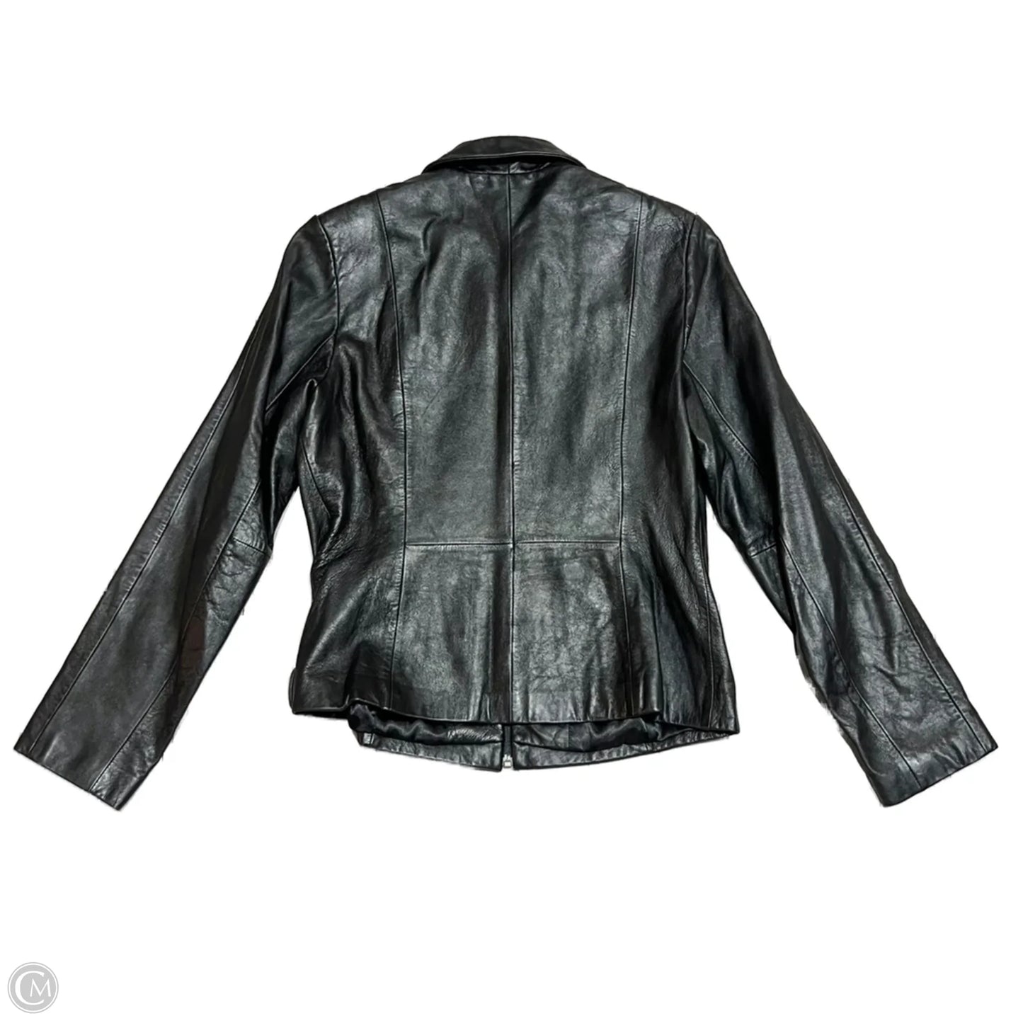 Jacket Moto Leather By Wilsons Leather In Black, Size: M