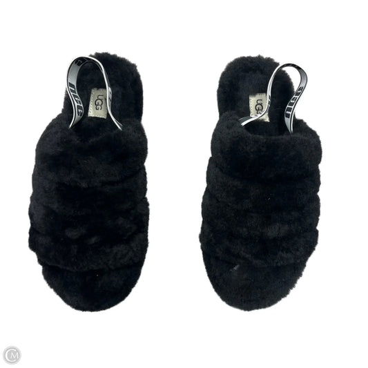 Slippers Designer By Ugg In Black, Size: 9