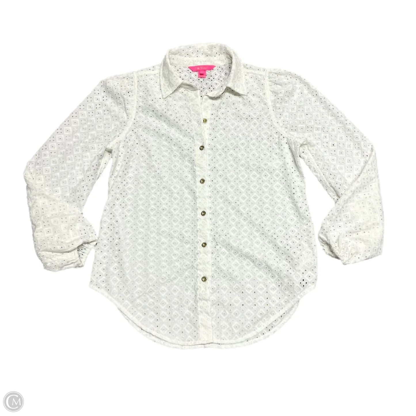 Top Long Sleeve Designer By Lilly Pulitzer In Cream, Size: S