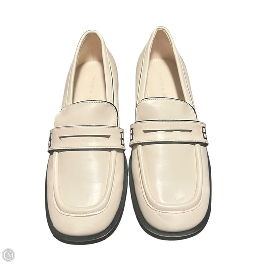 Shoes Heels Platform By Charles and Keith In Cream, Size: 5
