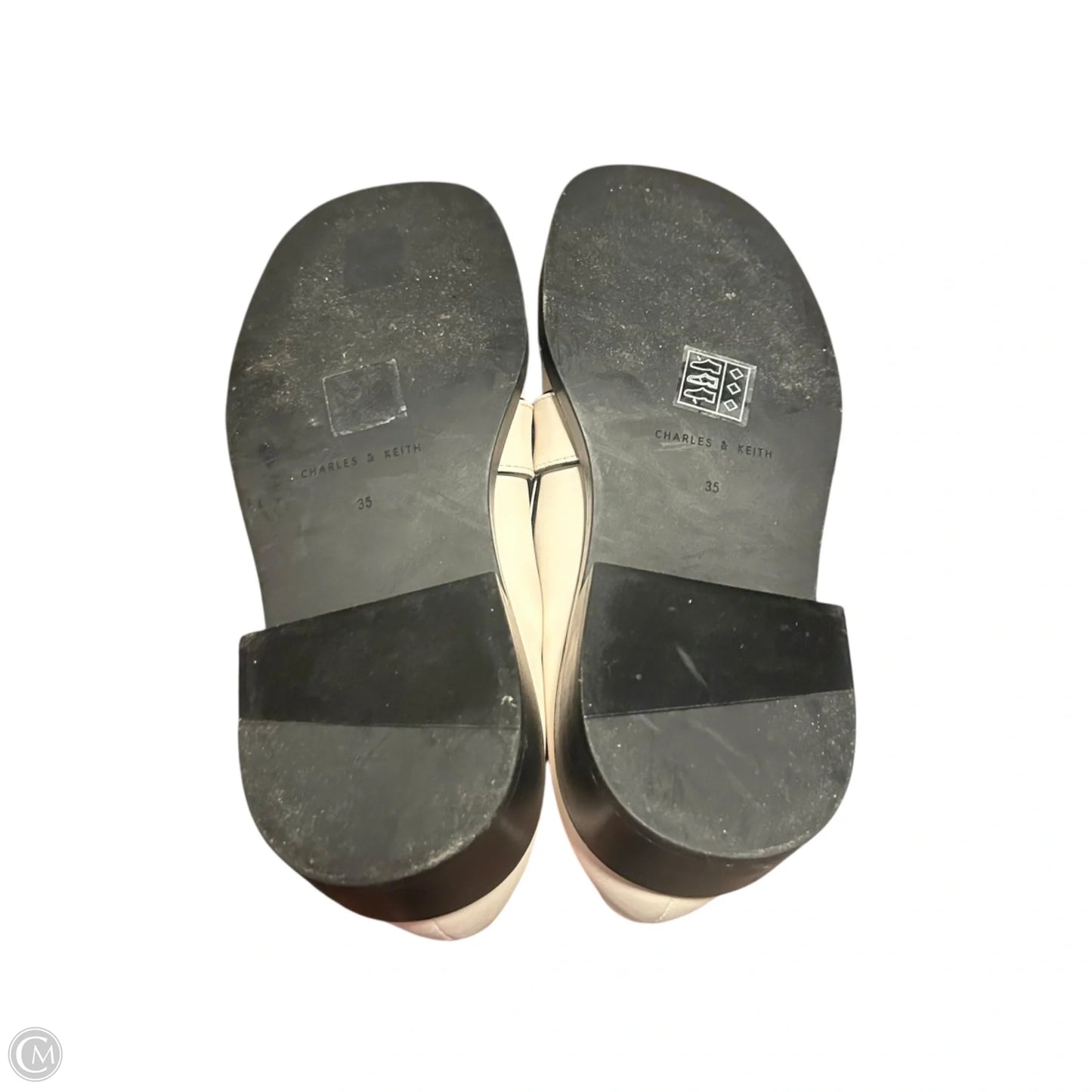 Shoes Heels Platform By Charles and Keith In Cream, Size: 5