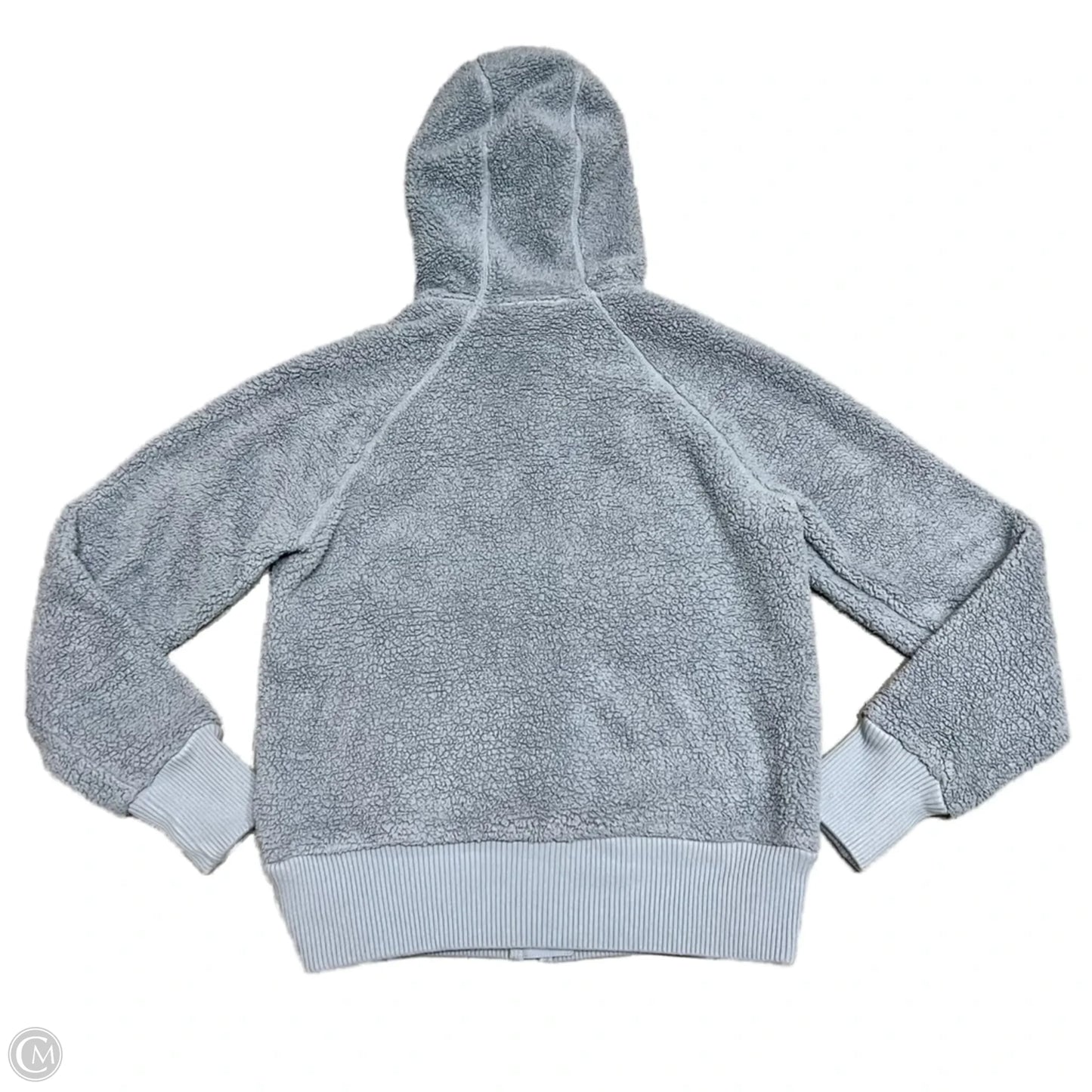 Jacket Faux Fur & Sherpa By Athleta In Blue, Size: M