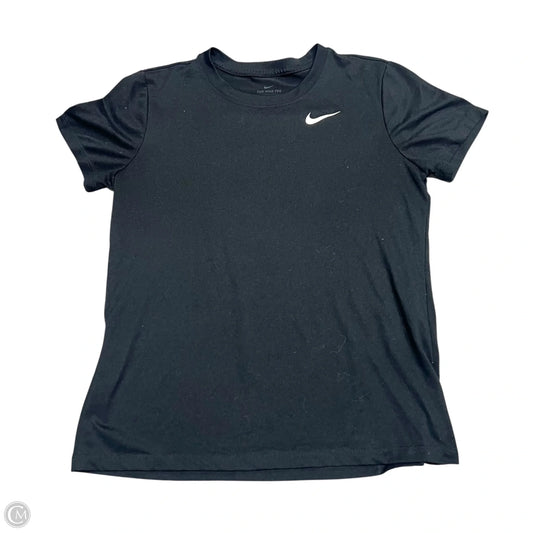 Athletic Top Short Sleeve By Nike In Black, Size: M