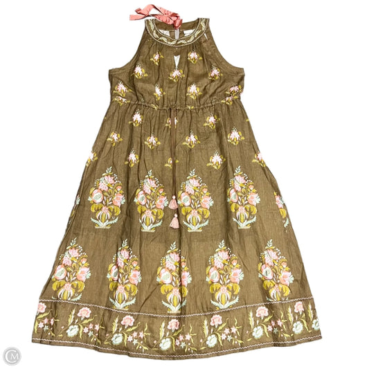 Dress Casual Maxi By Spartina In Brown & Pink, Size: Xxl