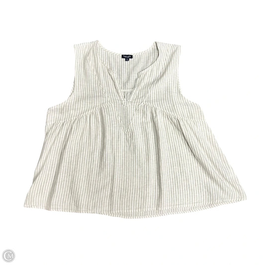 Top Sleeveless By Splendid In Grey & White, Size: Xl
