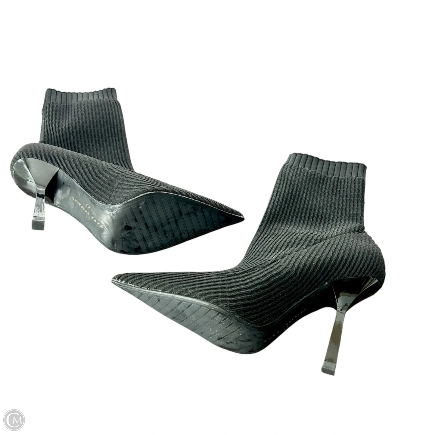 Boots Ankle Heels By Zara In Black, Size: 10