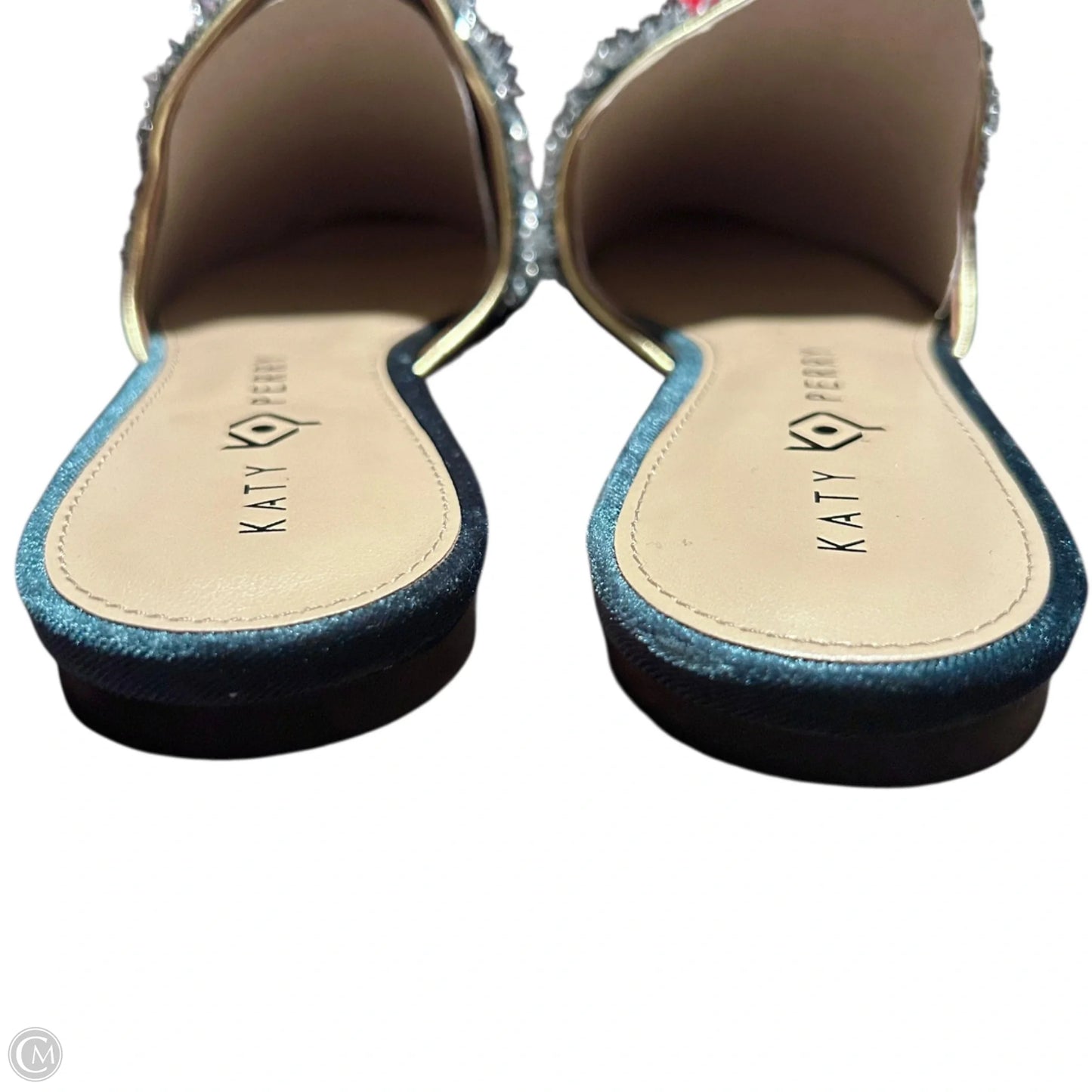Shoes Flats By Katy Perry In Green & Silver, Size: 10
