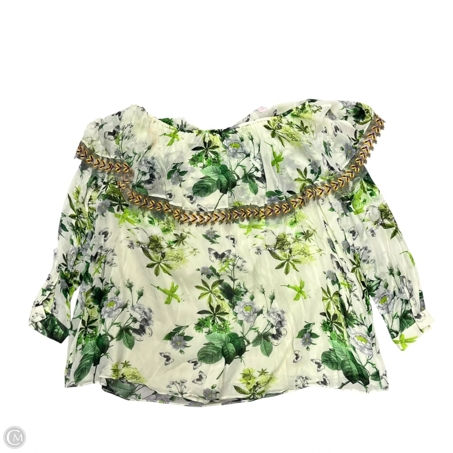 Top Long Sleeve By Varun Bahl In Green, Size: Xl