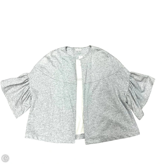 Sweater Cardigan By Evelyn K In Grey, Size: Osfm