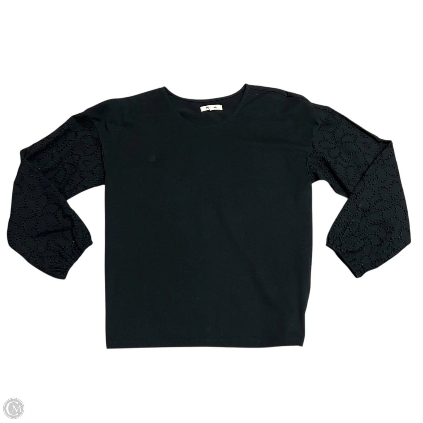 Top Long Sleeve By Madewell In Black, Size: Xs