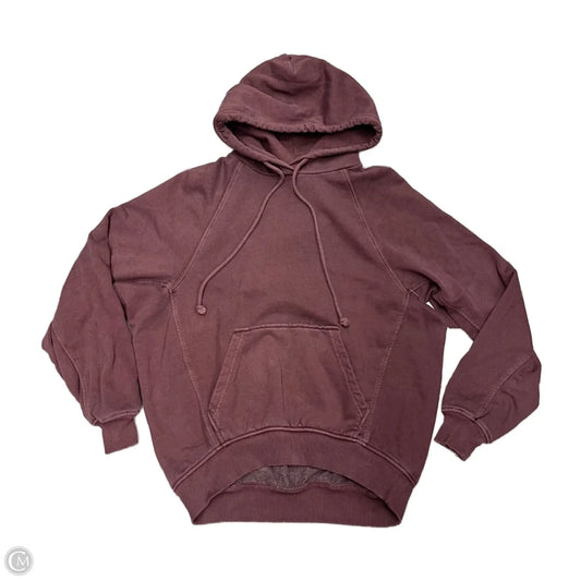 Sweatshirt Hoodie By Madewell In Maroon, Size: Xs