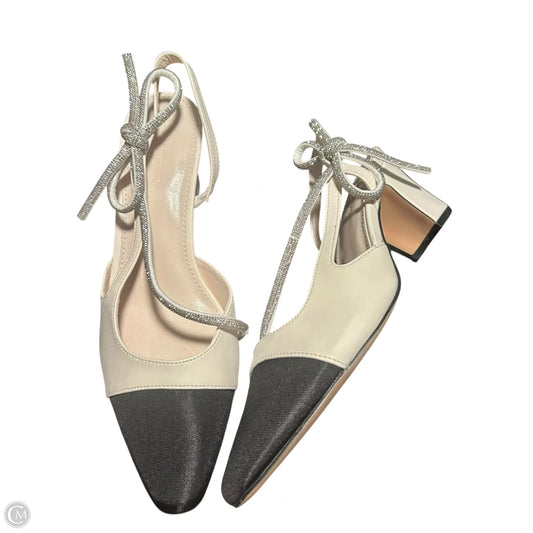 Shoes Heels Block By Coutgo In Black & Cream, Size: 8
