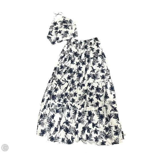Skirt Set 2pc By Magnolia Boutique In Blue & White, Size: S