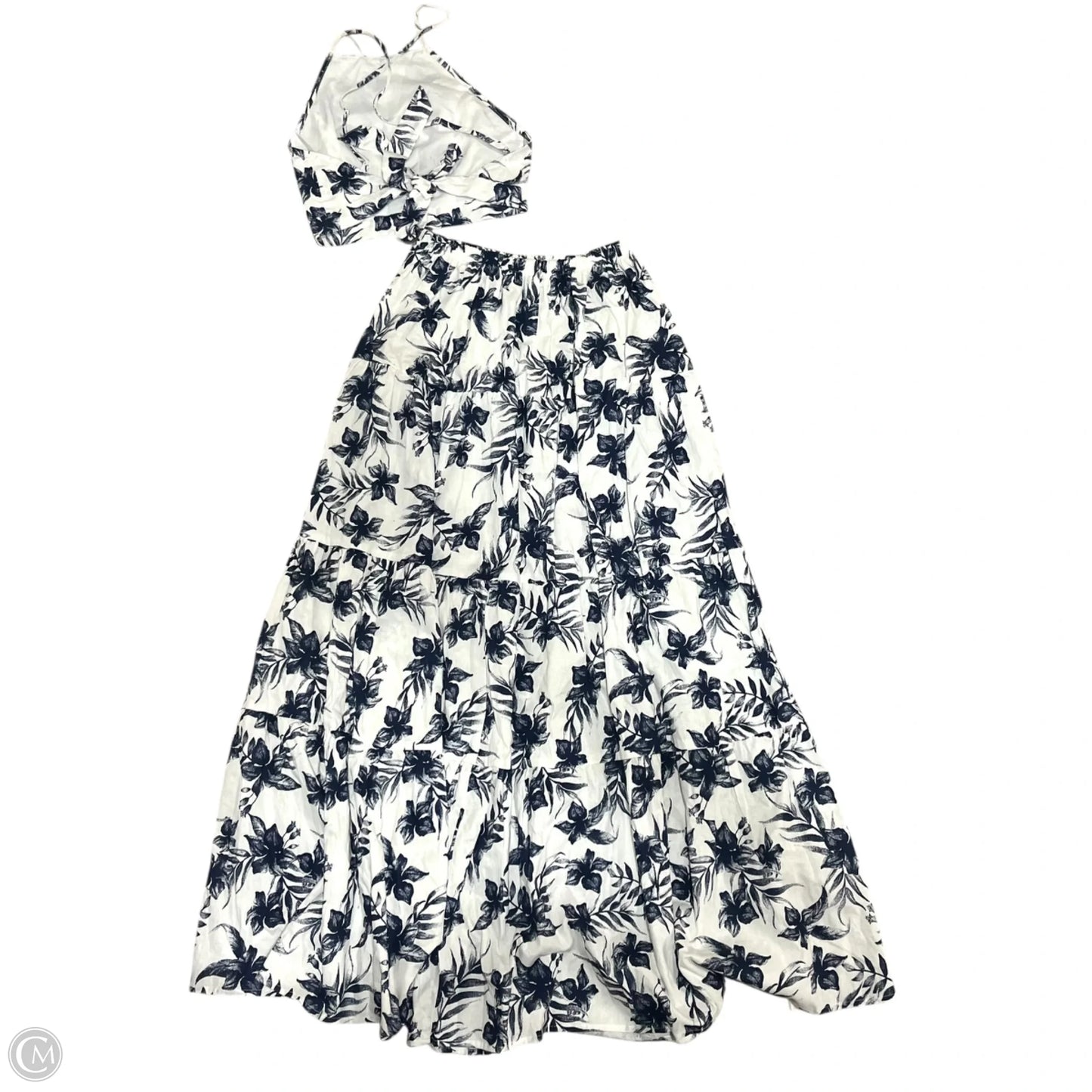 Skirt Set 2pc By Magnolia Boutique In Blue & White, Size: S
