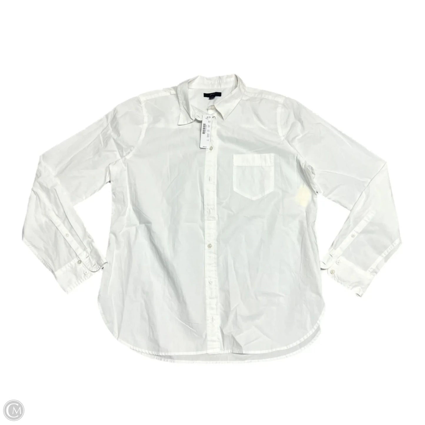 Top Long Sleeve By J. Crew In White, Size: L