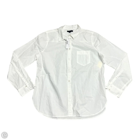 Top Long Sleeve By J. Crew In White, Size: L