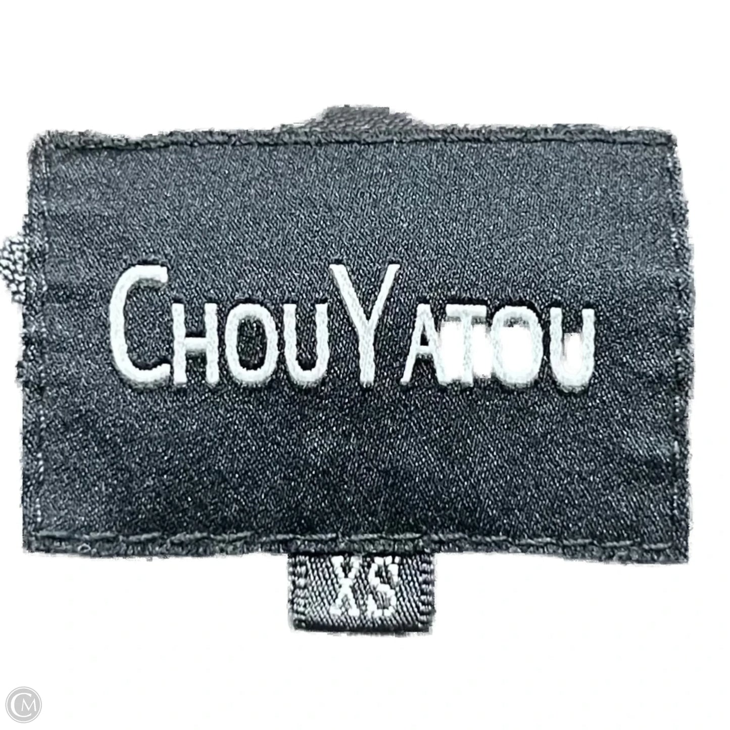 Jacket Moto By Chouyatou In Black & Blue, Size: Xs
