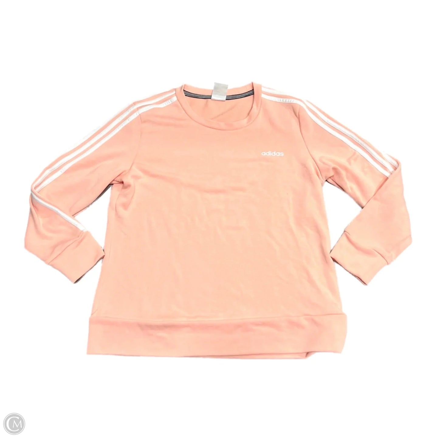 Athletic Sweatshirt Crewneck By Adidas In Peach, Size: L
