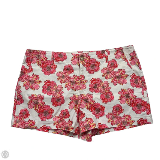 Shorts By Loft In Pink & White, Size: 16