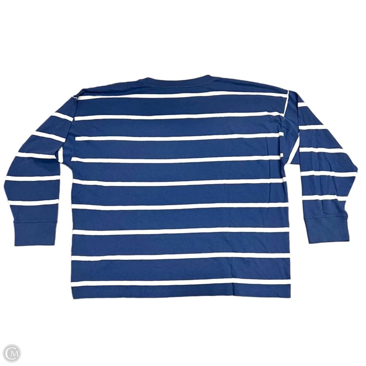 Top Long Sleeve By J. Crew In Blue & White, Size: 2x