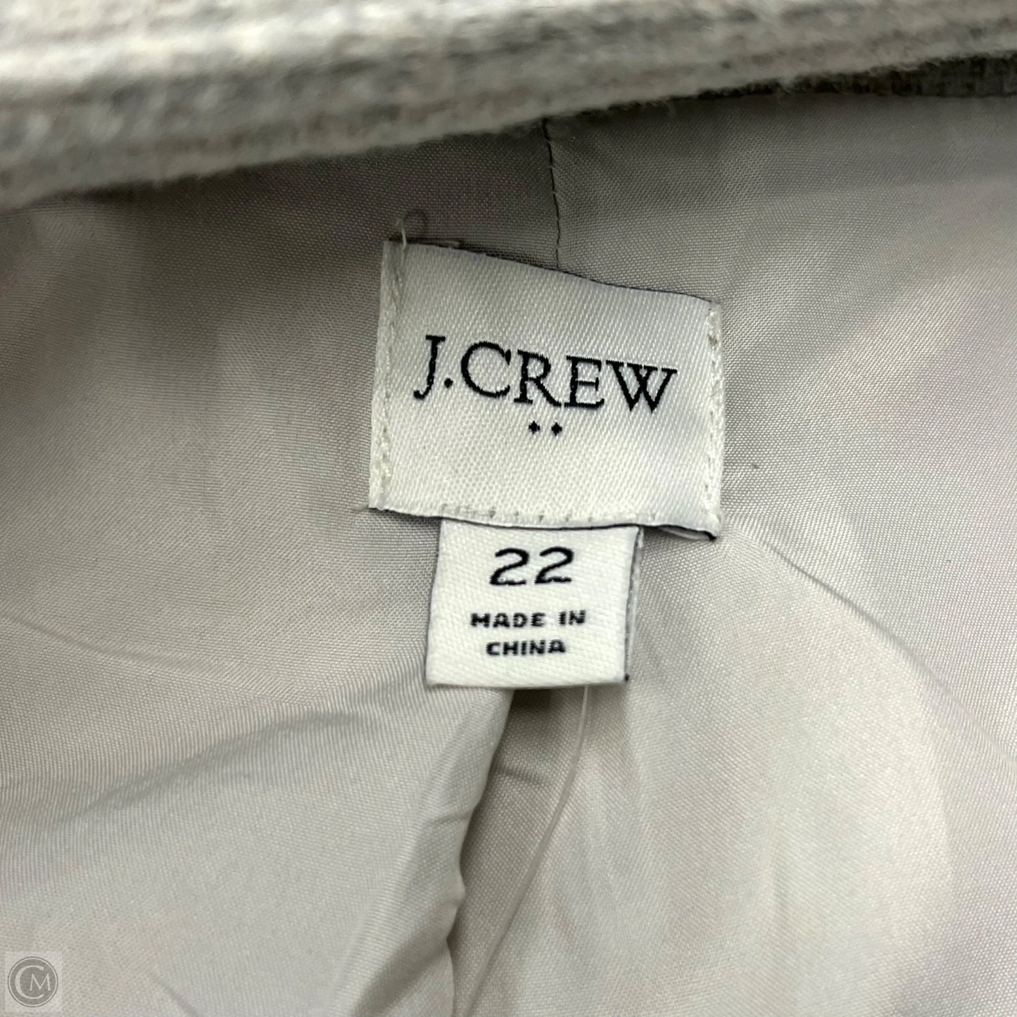 Coat Peacoat By J. Crew In Grey, Size: 3x