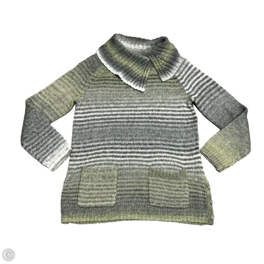 Sweater By Yarra Trail In Green & Grey, Size: S