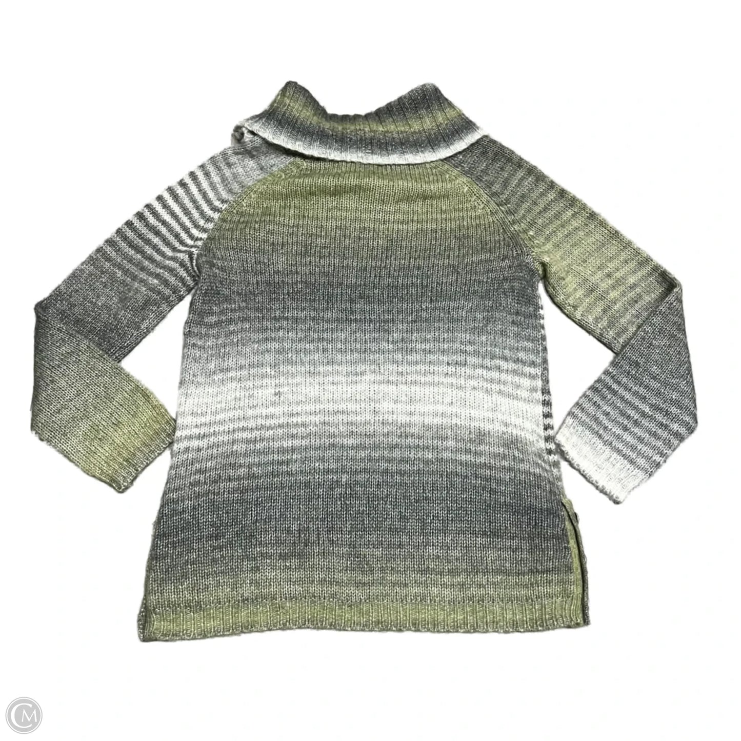 Sweater By Yarra Trail In Green & Grey, Size: S