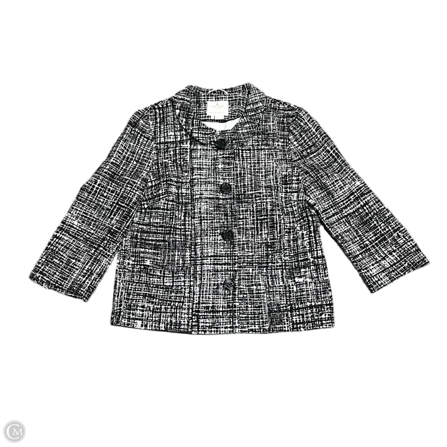 Blazer Designer By Kate Spade In Black & White, Size: M