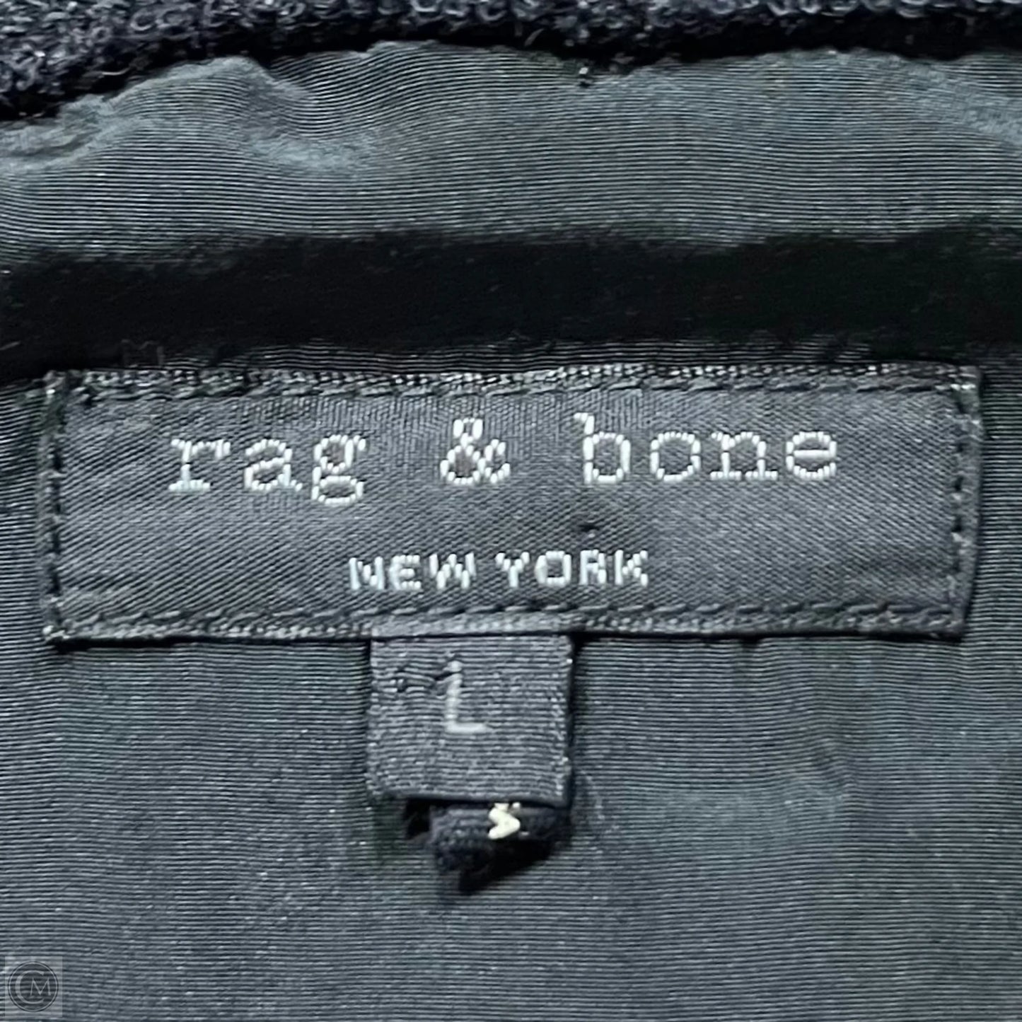 Sweatshirt Crewneck By Rag And Bone In Black & Cream, Size: L