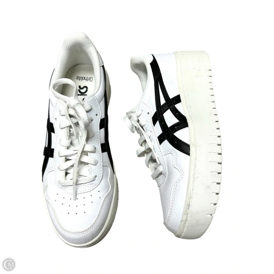 Shoes Sneakers By Asics In Black & White, Size: 7