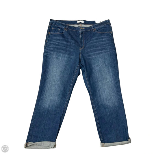 Jeans Skinny By Loft In Blue Denim, Size: 18