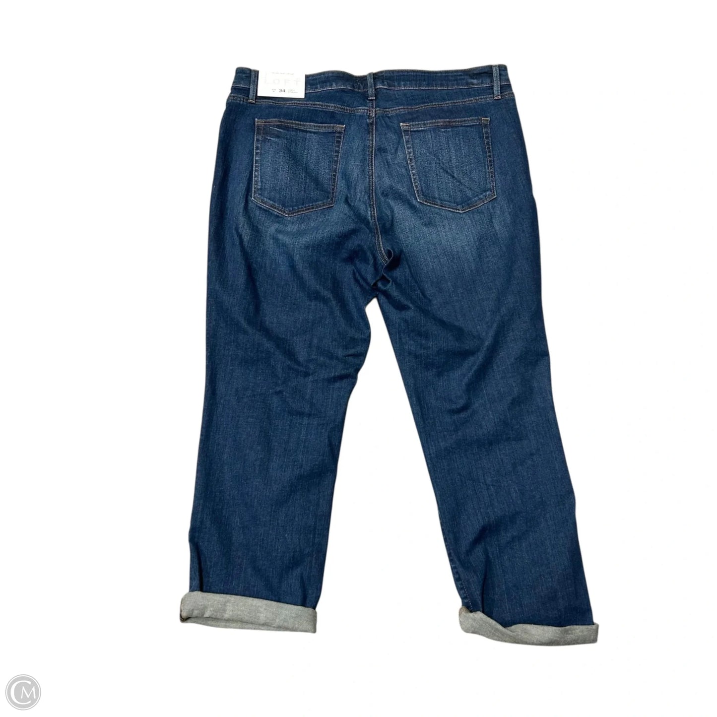 Jeans Skinny By Loft In Blue Denim, Size: 18