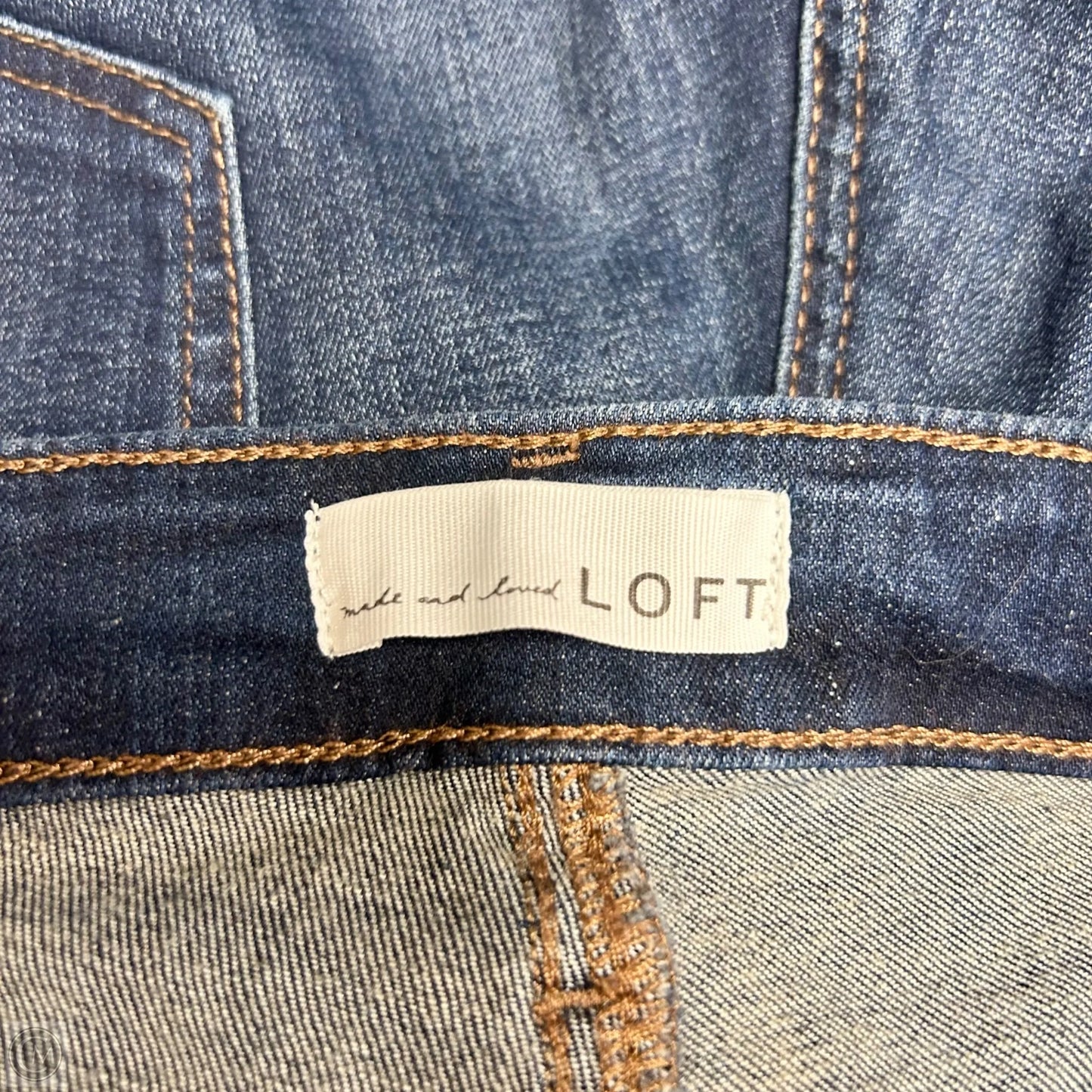 Jeans Skinny By Loft In Blue Denim, Size: 18