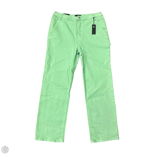 Jeans Straight By Afrm In Green Denim, Size: 10